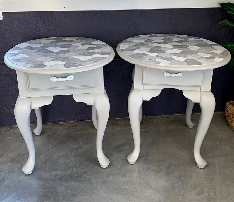 Gray end tables