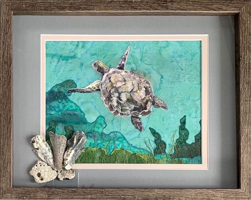 Framed turtle art
