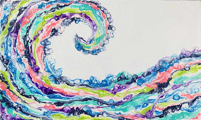 Fluid wave painting
