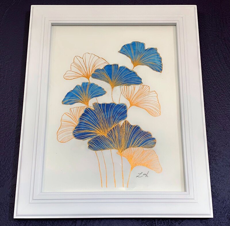 Ginkgo leaves painting