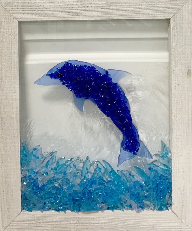Sea glass dolphin