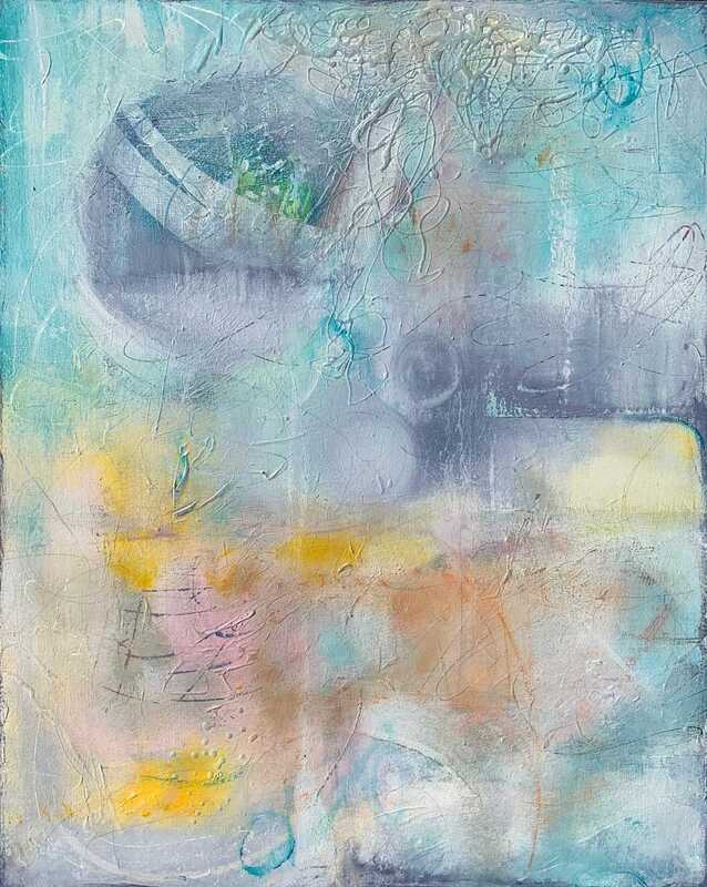 Abstract soft colors painting.