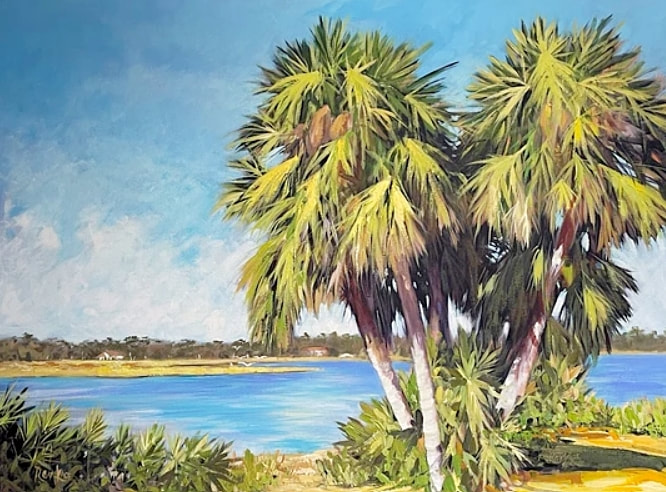 Palm tree painting.