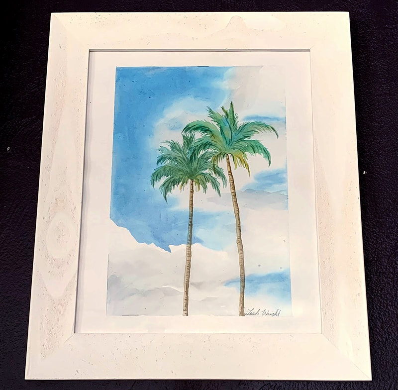 Beach palm tree artwork