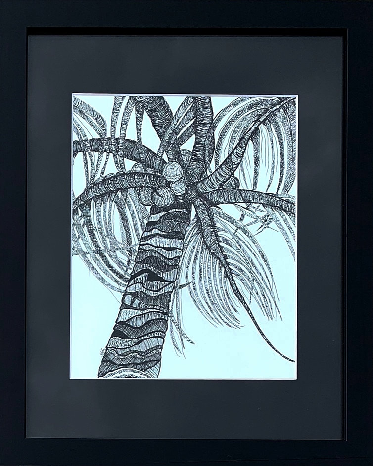 Palm tree drawing.